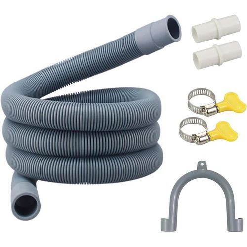 Flexible D'évacuation Universel,Rallonge Vidange Machine à Laver,Tuyau de Vidange pour Lave-Vaisselle et Machine à Laver (1.5)