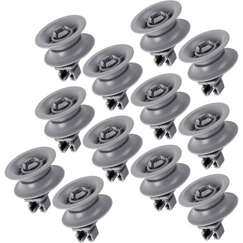 Roulette pour Lave Vaisselle- Universel Panier Lave Vaisselle Roulettes de Lave Vaisselle-Compatible avec Siemens Bosch 00611666 00165313 (12pcs)