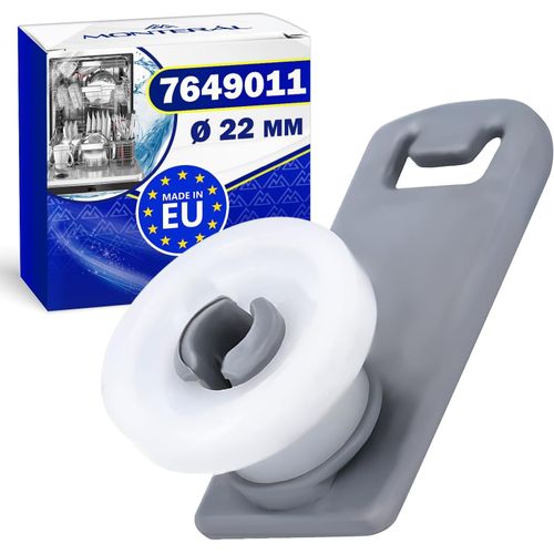 Roulette pour Panier Superieur Lave Vaisselle Ø 22 mm avec le Code 7649011 pour Miele-MADE IN EU -