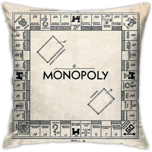 Monopoly Board Game Us Patent Art 1935 Taie D'oreiller Décorative Pour La Maison, Pour Canapé, Coussin, 45,7 X 45,7 Cm