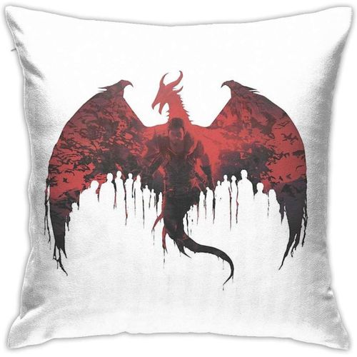 Dragon Age 2 Design Taie D'oreiller Doux Housses De Coussin Chambre Canapé Canapé Taies D'oreiller Carrées Décor À La Maison Housses De Coussin 18x18 Pouces