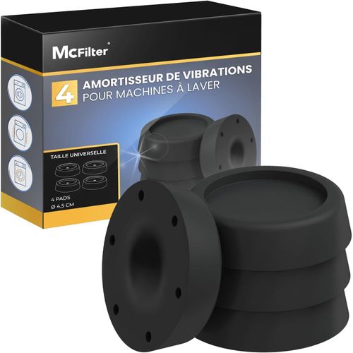 4 amortisseurs de vibrations pour lave-linge et sèche-linge | Amortisseurs de vibrations universels compatibles avec Bosch,Siemens,AEG | Support antidérapant pour lave-linge-noir