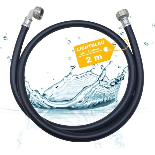 Tuyau d'alimentation d'eau chaude à 90° I 2 m I 3/4"" I 2996 I Tuyau d'eau chaude avec filetage métallique I inclus