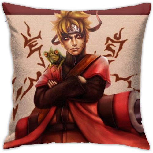 Uzumaki Naruto Housse De Coussin 45,7 X 45,7 Cm, Taie D'oreiller Moderne, Taie D'oreiller Carrée, Décoration.
