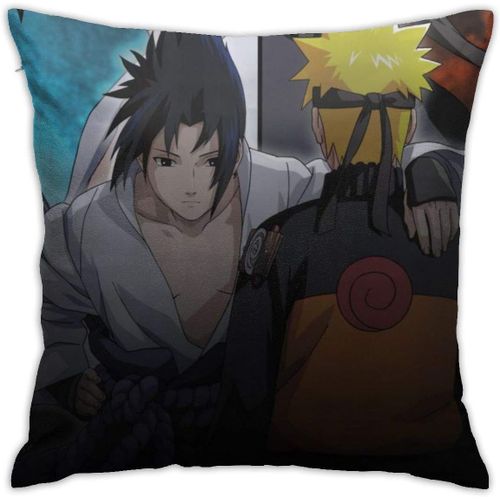 Uzumaki Naruto Uchiha Sasuke Housse De Coussin 45,7 X 45,7 Cm, Taie D'oreiller Moderne, Taie D'oreiller Carrée, Décoration.