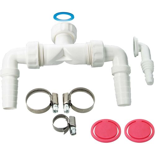 Double raccord pour sèche-linge et machine à laver-Plastique robuste-Douilles de tuyau d'angle polyvalentes-Installation facile
