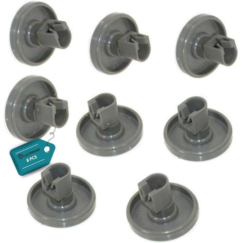 Roulettes Lave Vaisselle pour Panier Inférieur-Compatible avec Privileg,Faure,AEG,Electrolux,Zanussi... Jeu Complet de 8 Roues