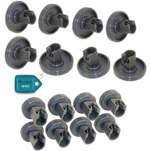 Roulettes Lave Vaisselle Electrolux | Set Universel Complet de Roues pour Panier Supérieur et Inférieur | Compatible avec Faure,Zanussi,AEG,Electrolux
