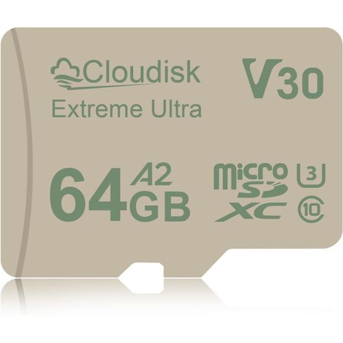 Carte Micro Sd U3 90 Mo/S V30 Extreme Ultra C10 A2 Microsdxc Uhs-I Pour Appareil Photo, Dvr, Tablette Pc Et Téléphone Portable 64 Go[SDC631383]