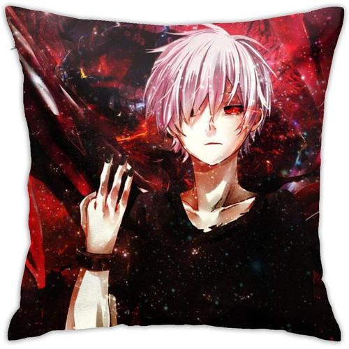 Anime To-Kyo Gh-Oul Pilloase (Pa De 2) ? Taies D'oreiller Avec Fermeture Éclair ? Housses De Coussin Pour Lit, Canapé, Chambre À Coucher, Voiture (45,7 X 45,7 Cm)