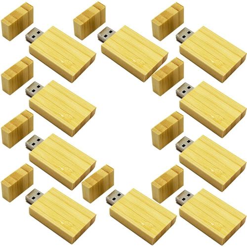 + 10 Pièces 16 Go Clé Usb 2.0 Mémoire Bambou Naturel Stick Flash Drive 16 G Cadeaux Naturels[SDC631457]