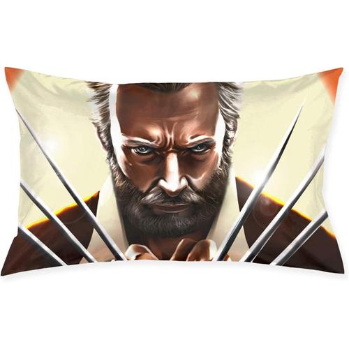 Wolverine Sunset Art Housse De Coussin Carrée En Peluche Avec Impression Décorative Douce Pour Le Salon, Le Canapé, 50,8 X 76,2 Cm