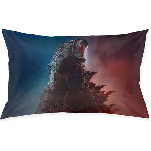 Godzilla Art Housse De Coussin Carrée En Peluche Avec Impression Décorative Douce Pour Le Salon, Le Canapé, 50,8 X 76,2 Cm