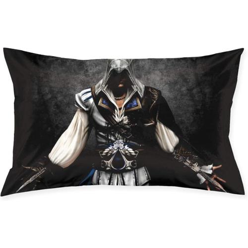 Assassin's Creed Housse De Coussin Carrée En Peluche Avec Impression Décorative Douce Pour Le Salon, Le Canapé, 50,8 X 76,2 Cm