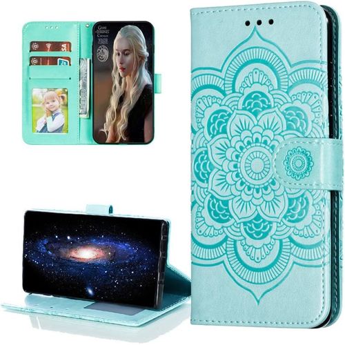 Compatible With Samsung Galaxy A03 Core Coque Fermeture Magnetique Svelte Pu Cuir Antichoc Protecteur Housse Flip Etui Pochette Cover Pour Galaxy A03 Core Case Green Mandala Ld.