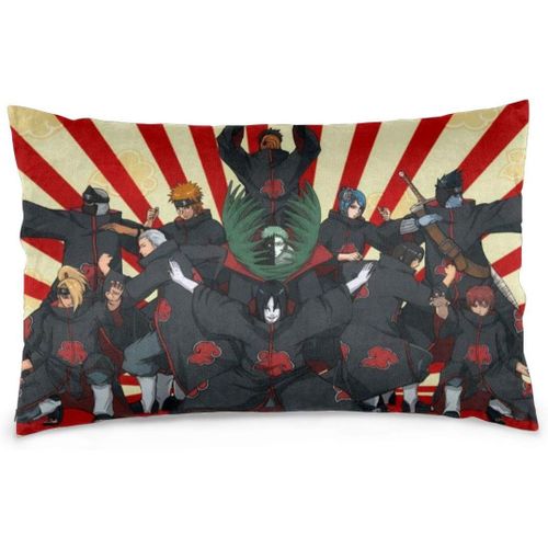 Naruto (Anime) Akatsuki Deidara Hidan Uchiha Itachi Kakuzu Hoshigaki Kisame Housse De Coussin Décorative Taie D'oreiller Douce 50,8 X 76,2 Cm