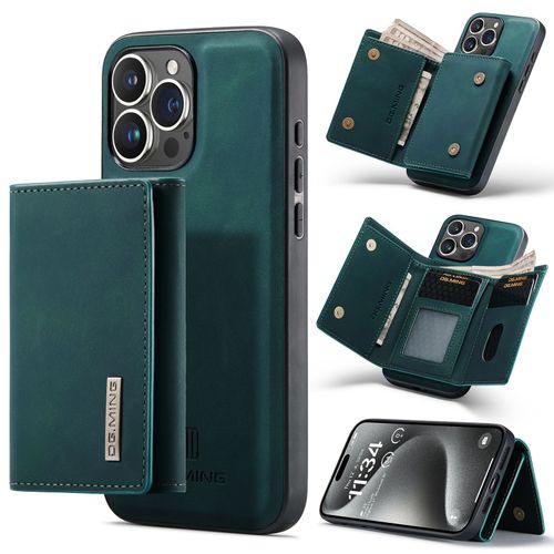 Coque Pour Iphone 15 Pro Max,Housse En Cuir Pu Pochette Portefeuille Magnétique Etui De Protection,Antichoc Rabat Housse De Protection Pour Iphone 15 Pro Max,Vert