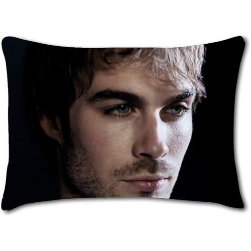 Taie D'oreiller Personnalisée Avec Fermeture Éclair, Ian Somerhalder, Damon Salvatore, The Vampire Diaries, Décoration De La Maison, 20x30 (Damon-02)