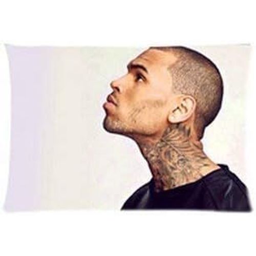 Chris Brown ? Taies D'oreiller Personnalisées, Cool Et Confortables (50cm X 65cm)