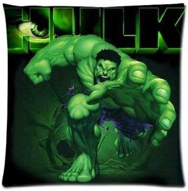 Taie D'oreiller The Avengers Green Marvel, Super-Héros Hulk, Super Cadeaux, Couverture Confortable, Impression Hd (60cm X 60cm)