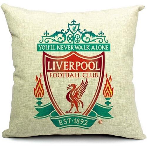 He World Football Club Liverpool Football Y: 120 Coton Taie D'oreiller Carrée Coussin (40 Cm X 40 Cm)