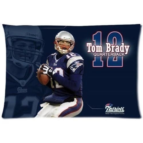 Taie D'oreiller Personnalisée Tom Brady Des Patriots De La Nouvelle-Angleterre, Taille Standard 16x24, Taies D'oreiller Personnalisées