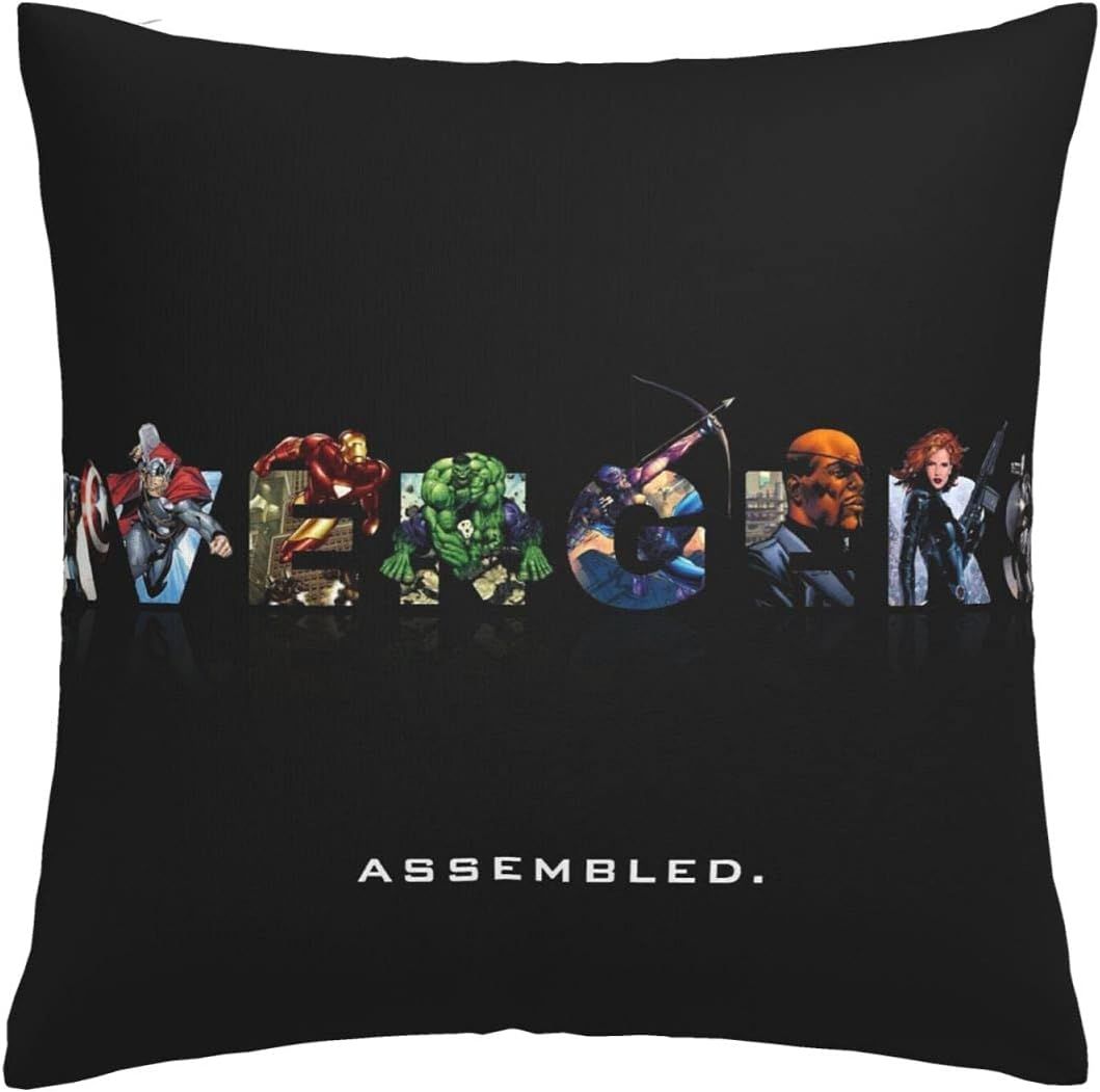 Avengers Pack De 1, Housses De Coussin De Canapé 45x45 Cm Housses De Coussin Carrées Décoratives Taie D'oreiller, Décorations De Décoration D'intérieur Pour Canapé Canapé Lit Chaise Voiture