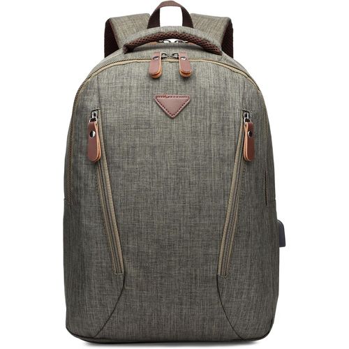 Loisirs Homme Sac À Dos Mode Sac D'École Pour 15 Pouces Pc Portable Avec Port Usb Multifonctionnel Daypack College Voyage Travail Camping Quotidien Hommes Imperméable Cartable Vert[SAC642132]