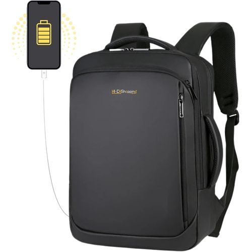 Sac À Dos Multi-Poches Pour Ordinateur Portable, Tablette, Ipad, Smartphone, Avec Port Usb Pour Powerbank, Câble Inclus, Unisexe, 20 L, Ner, Noir[SAC642158]