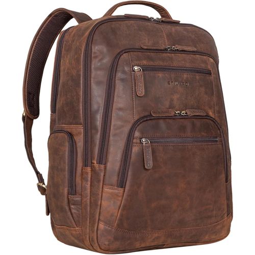 'Igor' Sac A Dos Cuir Homme Et Femme Grand Modèle Sac À Dos Ordinateur Portable 18 Inches Sac D'Affaires Travail Bureau Étudiants Et Loisirs, Couleur:Zamora - Marron[SAC641191]