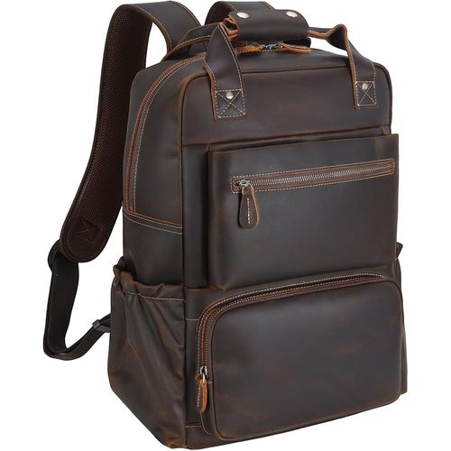 Sac À Dos Vintage En Cuir De Vache Pour Homme Compatible Avec Ordinateur Portable 15,6"" Marron[SAC641507]