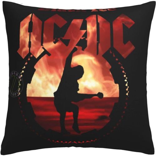 Acdc Lot De 1, Housses De Coussin De Canapé 45 X 45 Cm, Housses De Coussin Carrées Décoratives, Décorations Pour La Maison, Pour Canapé, Lit, Chaise, Voiture