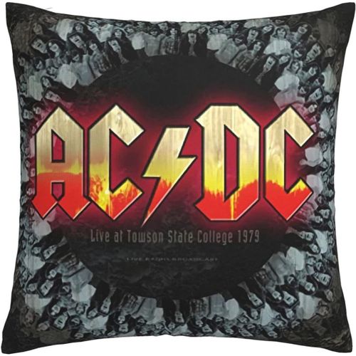 Acdc Lot De 1, Housses De Coussin De Canapé 45 X 45 Cm, Housses De Coussin Carrées Décoratives, Décorations Pour La Maison, Pour Canapé, Lit, Chaise, Voiture