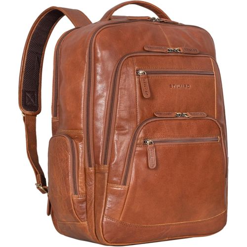 'Igor' Sac A Dos Cuir Homme Et Femme Grand Modèle Sac À Dos Ordinateur Portable 18 Inches Sac D'Affaires Travail Bureau Étudiants Et Loisirs, Couleur:Maraska - Marron[SAC641190]