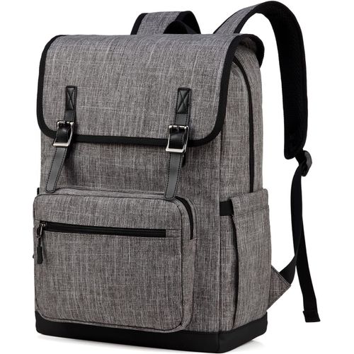 Sac À Dos Ordinateur Portable 15.6 Pouces, Résistant À L'Eau Sac À Dos Homme Femme Femme Ancien Antichoc Pc Portable Avec Poches Élastiques Pour Bouteilles Pour Voyage/Travail, 19.[SAC641804]