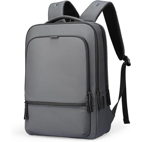 Mark Ryden Sac À Dos Business Pour Homme Pu Imperméable Pc 15,6"" Avec Port De Charge Usb Multifonction, Gris, Mittelgroße, Décontracté[SAC642200]