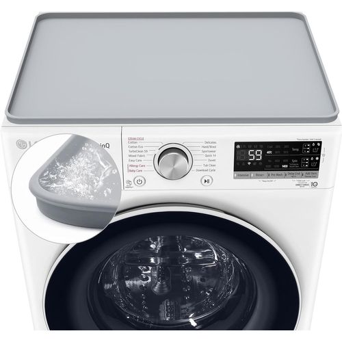 60x60 Housse de machine à laver,tapis antidérapant en silicone pour machine à laver et sèche-linge,coussin de machine à laver pour buanderie,plan de travail de cuisine(Gris).[K207]