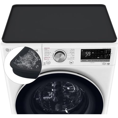 60x60 Housse de machine à laver,tapis antidérapant en silicone pour machine à laver et sèche-linge,coussin de machine à laver pour buanderie,plan de travail de cuisine(Noir).[K271]
