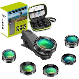 6 En 1 Kit Objectif Grand Angle + Objectif Macro + Objectif Fisheye + Filtre Nd + Filtre Cpl/Étoile À Clipser Pour Iphone 8/X 7/Plus Smartphones Android Samsung S8[MAG5293714]
