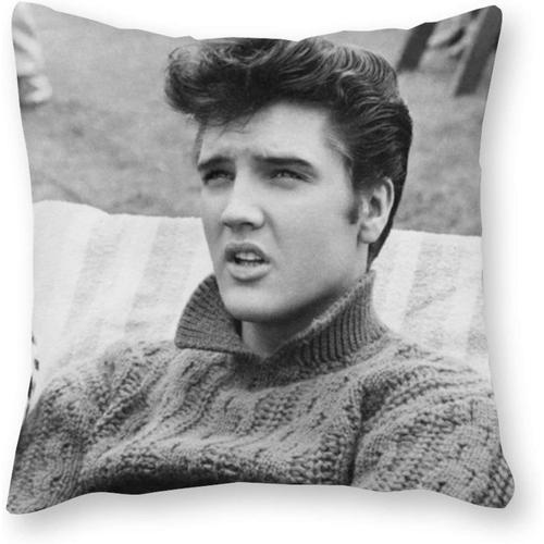 Coussin Elvis Presley - Pop Art - Taie D'oreiller En Toile Simple - Sans Rembourrage - 40 X 40 Cm (Housse Uniquement)