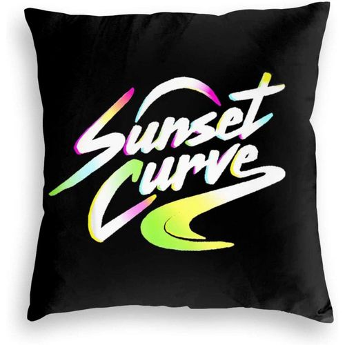 Julie And The Phantoms Sunset Curve Oreiller De Lit Amusant En Velours Avec Impression 3d Pour Canapé, Coussin De Voiture (40,6 X 40,6 Cm, Noir)