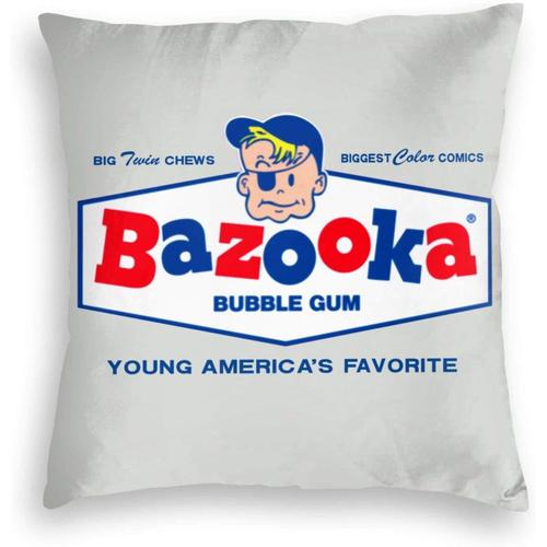 Bazooka, Chewing, Bubble, Gum, Joe, Retro, Candy Cartoon Taie D'oreiller En Velours Pour Voiture, Canapé, Lit, 55,9 X 55,9 Cm