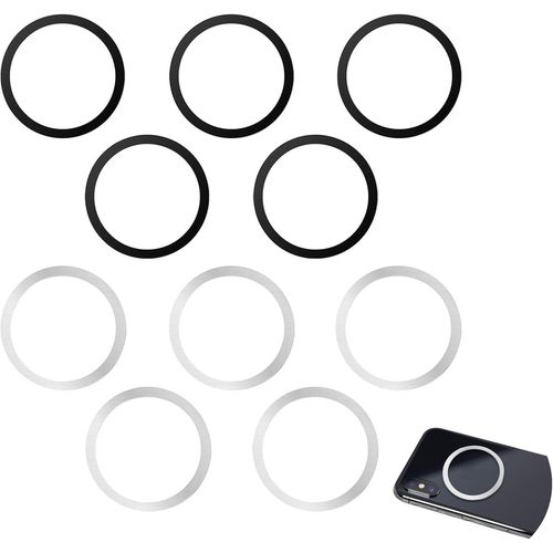 10 Pièces Anneau Pour Magsafe Kit, Universel Anneau Magnétique Métallique, Compatible Avec Plupart Des Mobiles, Coques, Chargeur Sans Fil, Pour Iphone 15/14/13/12/11/X, Galaxy S23/[Usbc611]