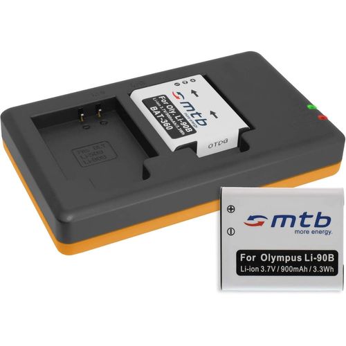 Kit 2 batteries + double chargeur USB LI-90B/LI-92B - Pour Olympus Stylus/Tough/SP/XZ série - Câble micro-USB inclus