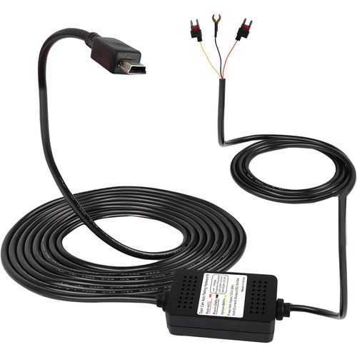 Dashcam Acc Hardwired Kit, Mini Usb Hardwired Dashcam Kit Câble Abaisseur, 12v - 24v À Dc 5v 3a Chargeur De Voiture Câble D'alimentation Pour Caméra De Voiture Gps - 3,5 M[Usbc194]