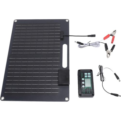 Kit De Panneaux Solaires, Contrôleur De Chargeur De Batterie 100W, Régulateur Usb À Double Sortie Pour Voiture Et Téléphone Portable 12V 24V 100A Noir[UsbC1096]