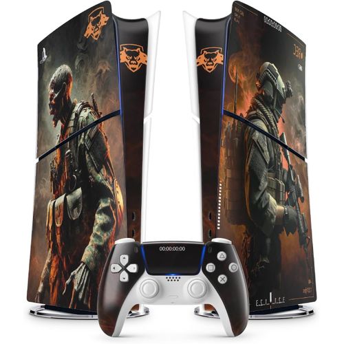 Sticker Pour La Ps5 Black Ops 6, Autocollant Ps 5 Gaming, Console Et Manette, Edition Slim Digital Skin Cod (1 Manette)