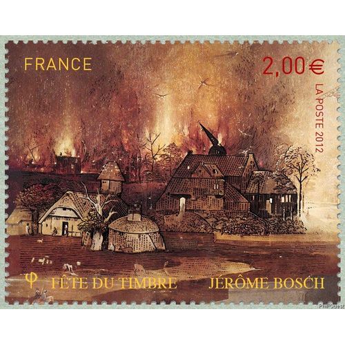 France 2012, Très Beau Timbre Neuf** Luxe Yvert 4689, Fête Du Timbre, Jérôme Bosch, «La Tentation De Saint Antoine».