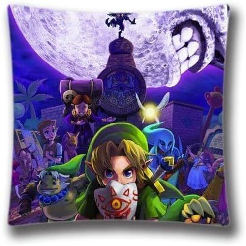 18x18 Pouces Zelda Majoras Taie D'oreiller Décorative Housse De Coussin Carrée En Tissu Doux (Côtés Jumeaux) Anasac27918