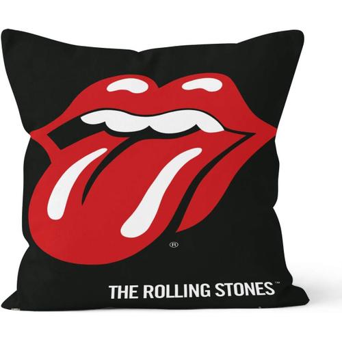 Fermeture À Glissière Cachée Taies D'oreiller Décoratives Double Face Logo Des Rolling Stones Taie D'oreiller Cadeau, Appliquer À La Décoration De Voiture, À La Maison, Au Canapé, À La Literie, Taille 18x18 Pouces (45 Cm X 45 Cm)